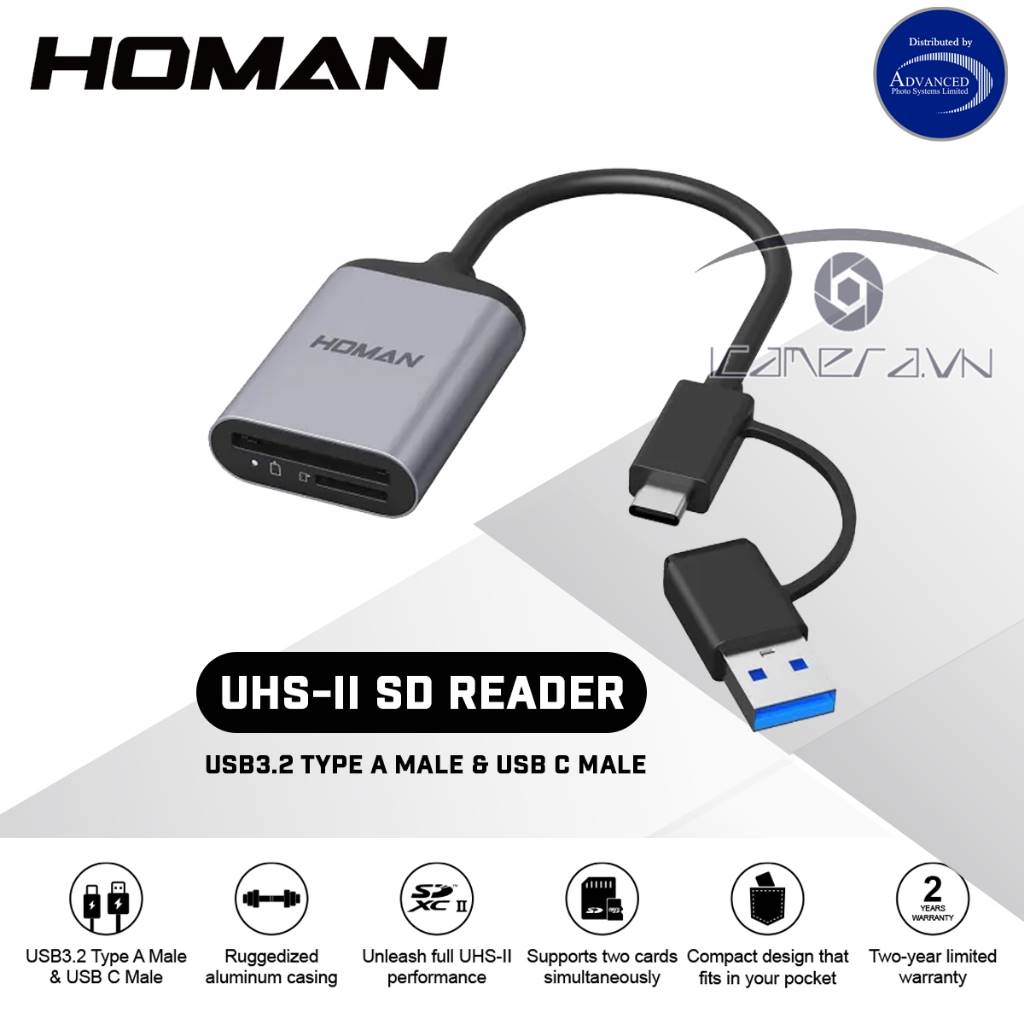 Đầu Đọc Thẻ HOMAN UHS-II SD