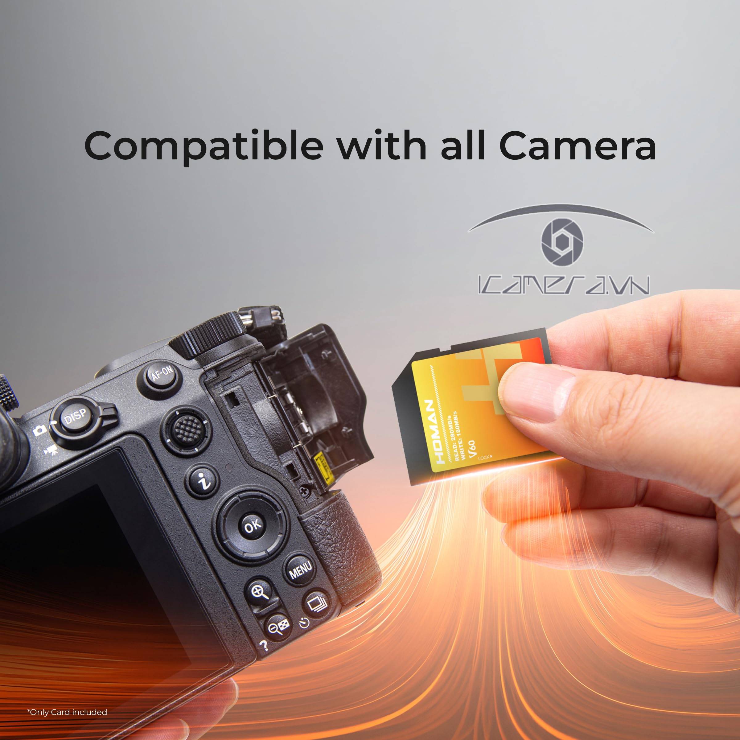 Thẻ Nhớ Homan UHS-II SD Card ( V60 ) 128/256/512GB