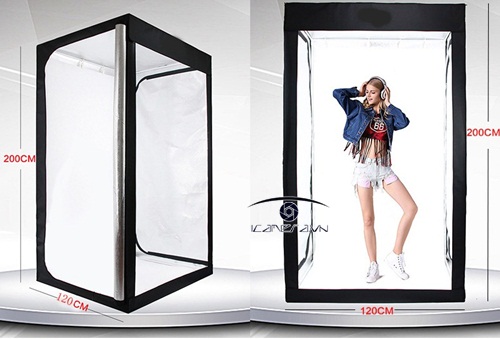 Hộp chụp sản phẩm, người mẫu thời trang cỡ lớn 120x100x200cm
