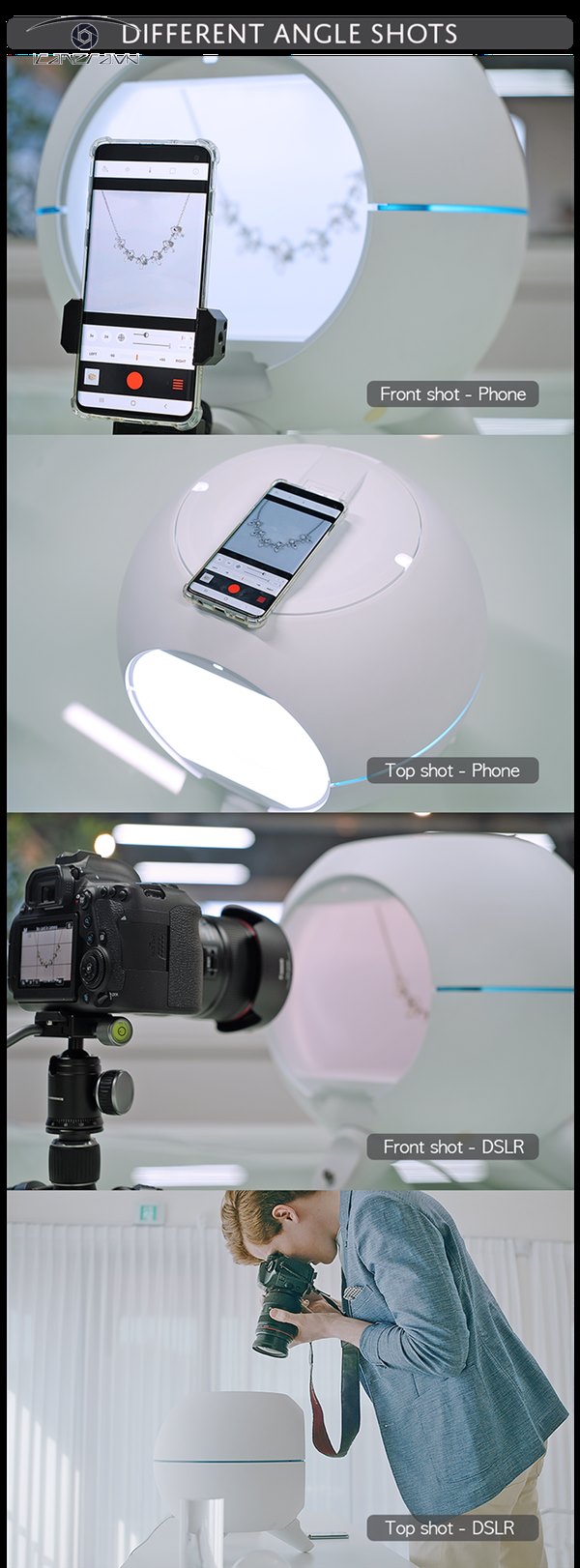 Hộp chụp sản phẩm Foldio360 Smart Dome giá rẻ hàng chính hãng hà nội hcm