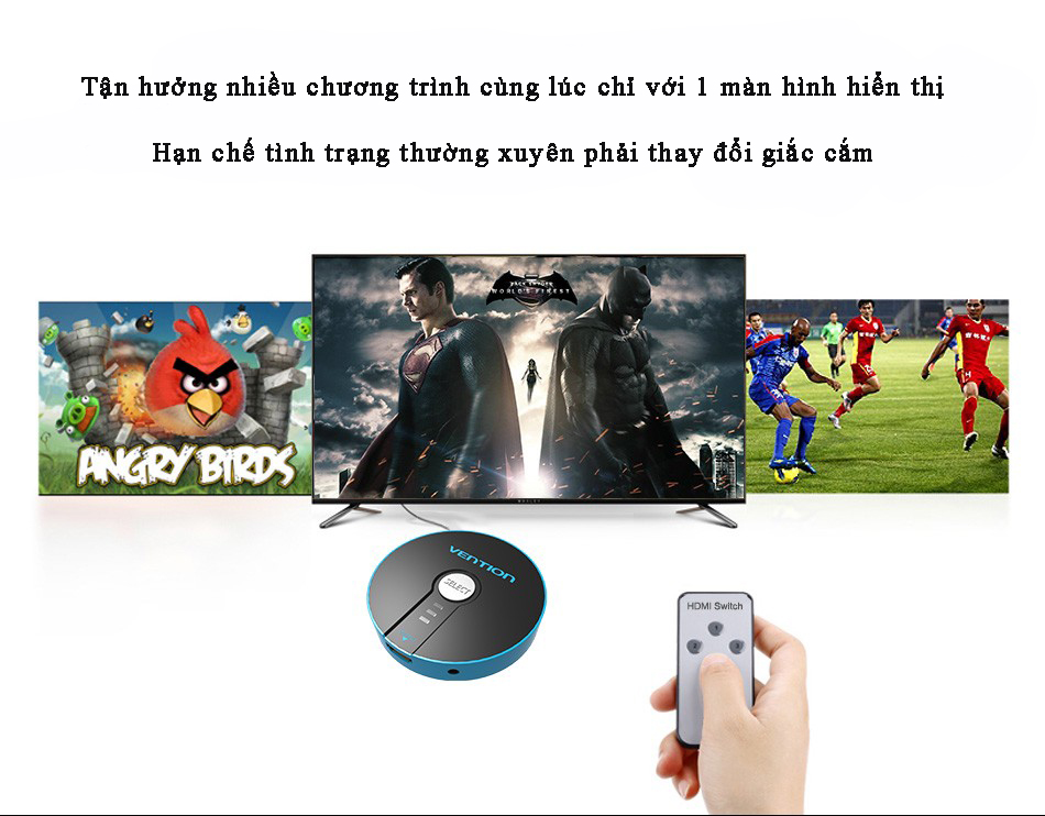 Thiết bị gộp HDMI cao cấp 3 IN - 1 OUT Vention Switch VAA-S17L