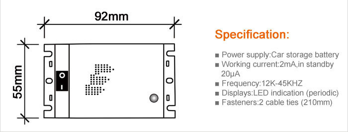 Máy đuổi chuột cho xe ô tô xe hơi sóng siêu âm AM-366