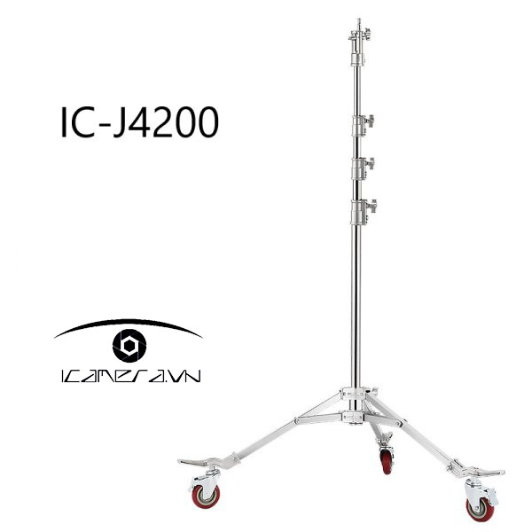 Chân đèn inox IC-J4200 có bánh xe