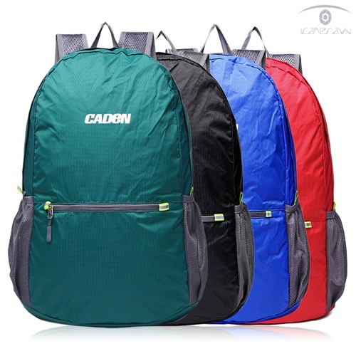 Balo máy ảnh du lịch dạng gấp Caden H6 chống nước, dung tích lớn