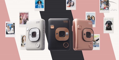 Máy chụp ảnh lấy liền Fujifilm Instax Mini Liplay HM1 màu trắng Stone White - hàng chính hãng