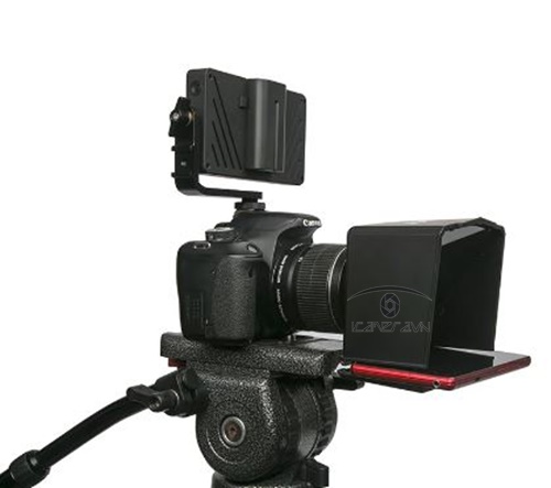 Máy nhắc chữ mini Telepromter T1 kèm điều khiển cho vlogger, quay tin tức