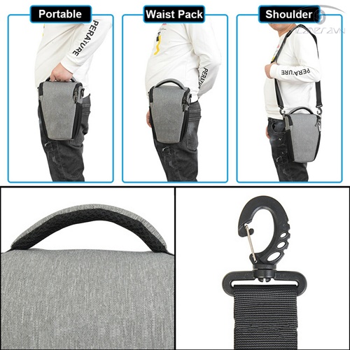 Túi máy ảnh tam giác Caden D1 quai đeo chéo thời trang