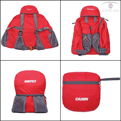Balo máy ảnh du lịch dạng gấp Caden H6 chống nước, dung tích lớn