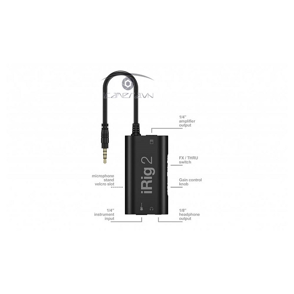 IK Multimedia IRig 2 Guitar Interface for IOS and Mac