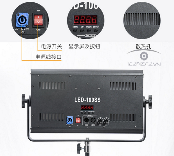 Đèn quay phim chụp ảnh LED-100SS