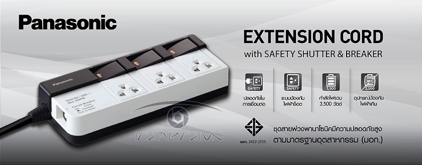 Ổ cắm điện có dây Panasonic WCHG28334