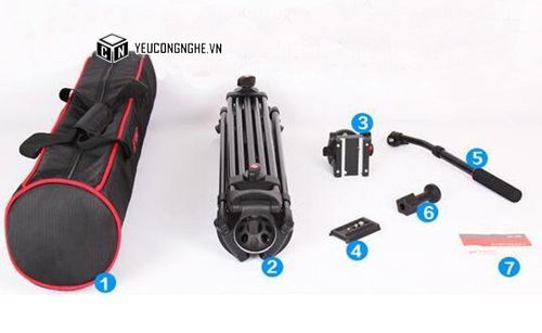 Tripod chân đứng hỗ trợ quay chụp chuyên nghiệp Jieyang 0606 - 16 Carbon Fiber Manfrotto 160cm
