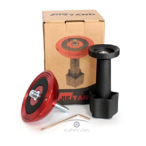 Đầu nối JieYang JY-01ZT Half-Ball 75mm Adapter từ dạng Bát ra dạng Dẹt ốc 3/8inch