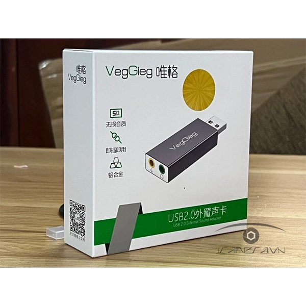 Sound card âm thanh USB 2.0 VegGieg Mã V-K102