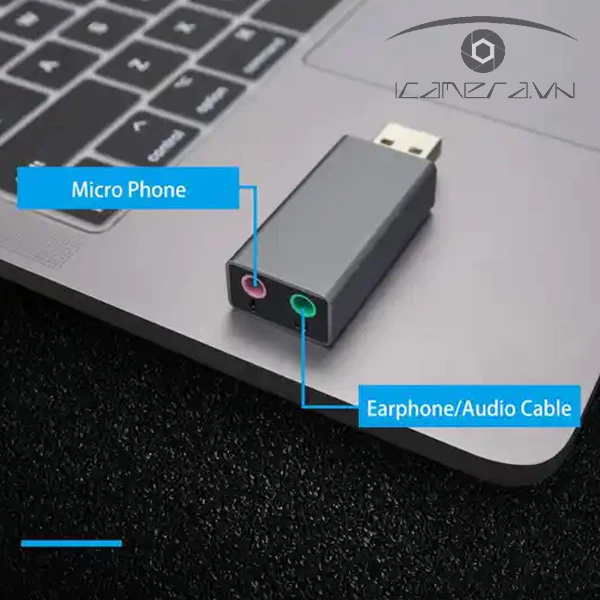Sound card âm thanh USB 2.0 VegGieg Mã V-K102