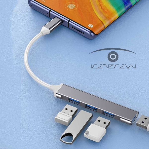 Bộ chuyển đổi Type-C ra 4 cổng USB 3.0 VEGGIEG V-K303