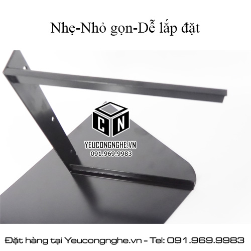 Giá treo tivi, màn hình kèm kệ đỡ đầu đĩa gắn tường Q08