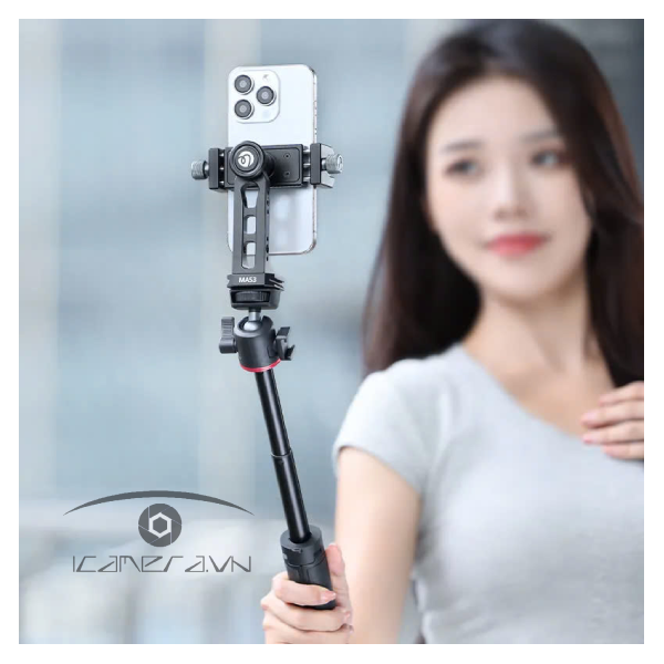 Ulanzi MA53 - Kẹp điện thoại hợp kim nhôm, ballhead xoay 360 độ