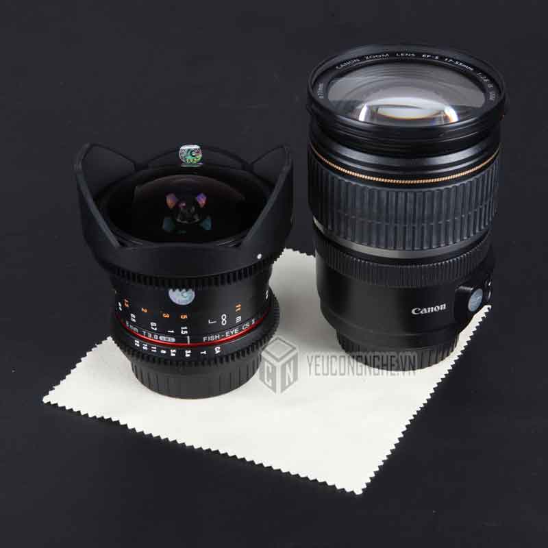 Khăn lau lens vuông màu vàng giá rẻ