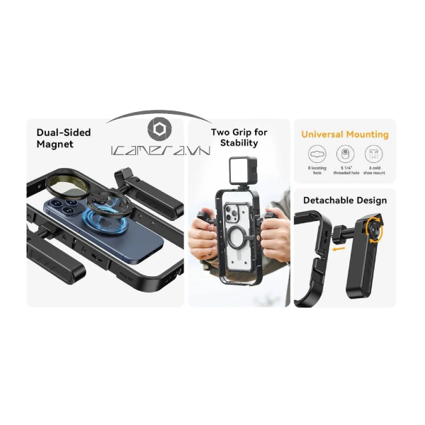 Khung kim loại cho điện thoại Ulanzi MG-001