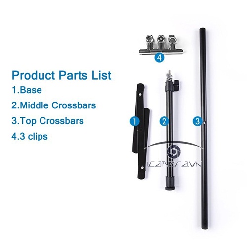 Khung phông chụp ảnh sản phẩm cỡ nhỏ để bàn 68x68 chất liệu nhôm ABS-68