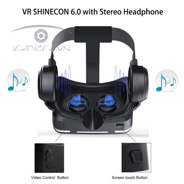 kinh thuc te ao VR Shinecon Headset 6.0 kem tai nghe dieu khien gia re ha noi