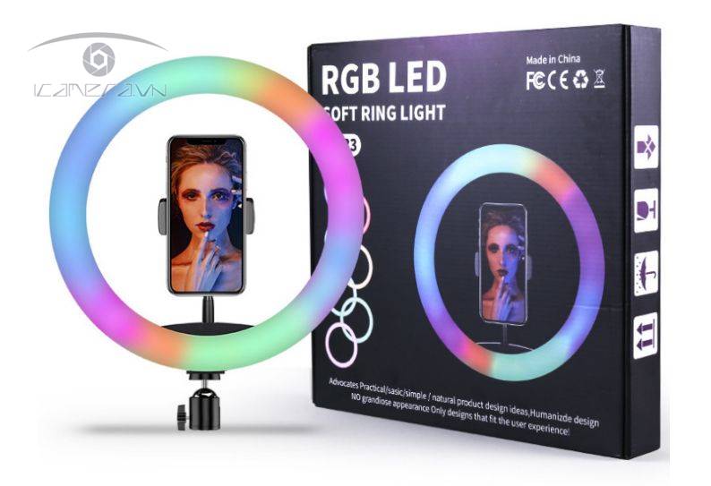 Đèn Led ring tròn đổi màu RGB 13 icnh MJ33