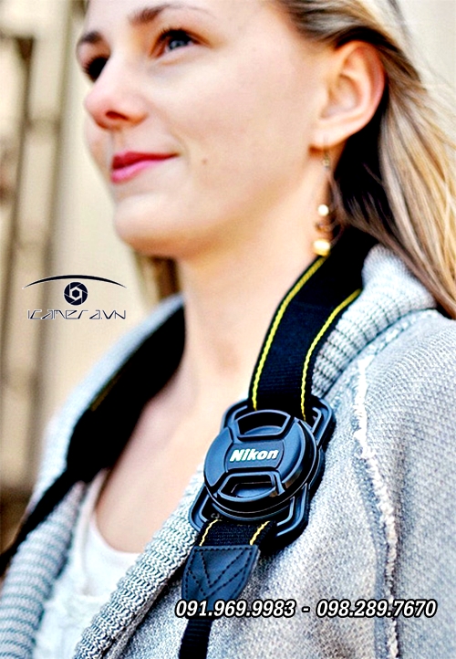 Lens Cap Holder đế gài nắp ống kính máy ảnh 43, 52, 55mm