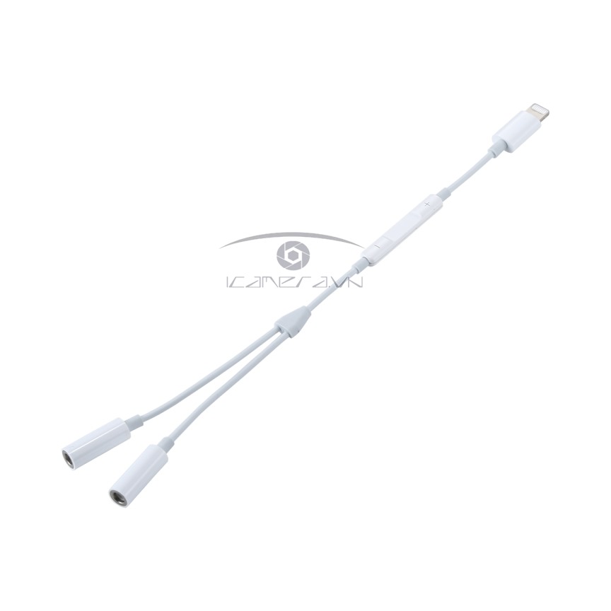 Cáp chuyển đổi cổng Lightning ra 2 cổng âm thanh 3.5mm tích hợp bộ điều chỉnh âm lượng MH026
