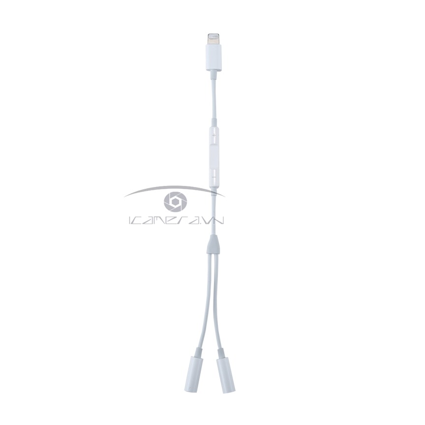 Cáp chuyển đổi cổng Lightning ra 2 cổng âm thanh 3.5mm tích hợp bộ điều chỉnh âm lượng MH026