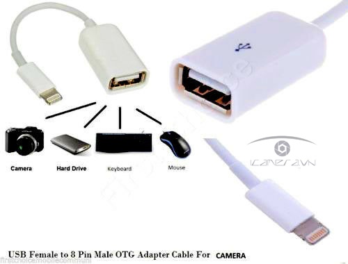 Cáp chuyển đổi Lightning Apple ra cổng USB port camera adapter