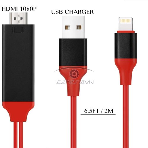Cáp nối điện thoại iPhone iPad Lightning ra tivi máy chiếu HDMI LHD-008