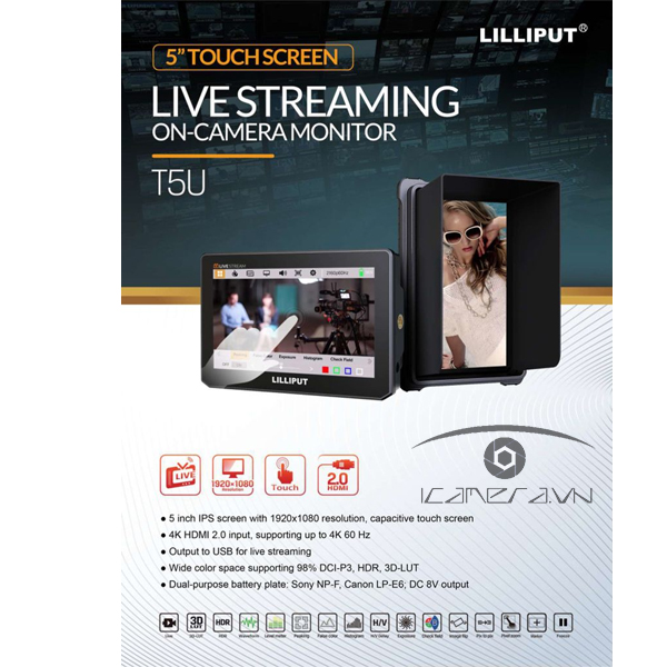 Màn hình Lilliput T5U 5" Touch Monitor