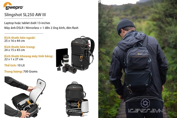 Balo máy ảnh Lowepro Slingshot SL 250 - LP37335