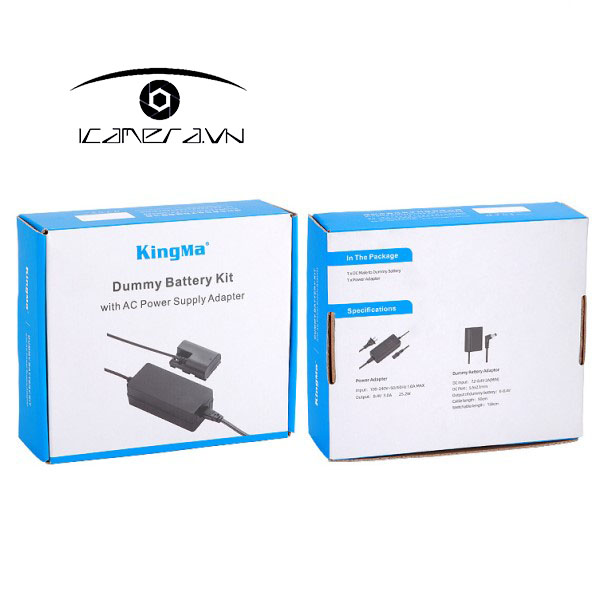 Pin ảo Kingma NP-W126S Dummy Battery + Adapter cho máy Fujifilm