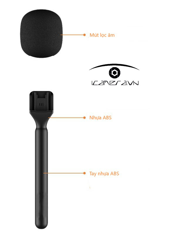 Tay cầm phỏng vấn gắn micro M28 cho Micro Rode , Saramonic , Boya , DJI