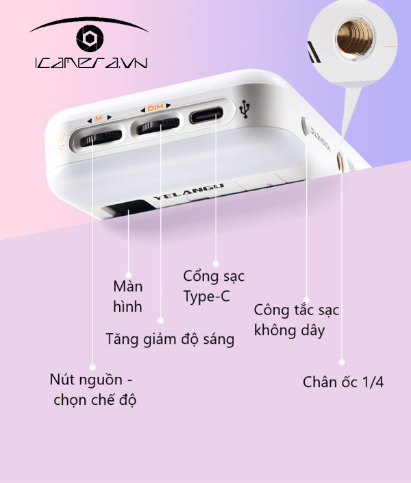 Đèn led Video YELANGU MAG5 RGB