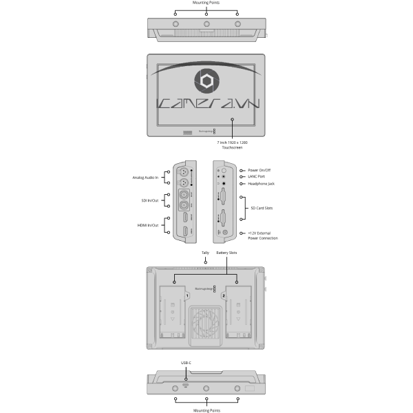 Màn hình Blackmagic Video Assist 7 3G
