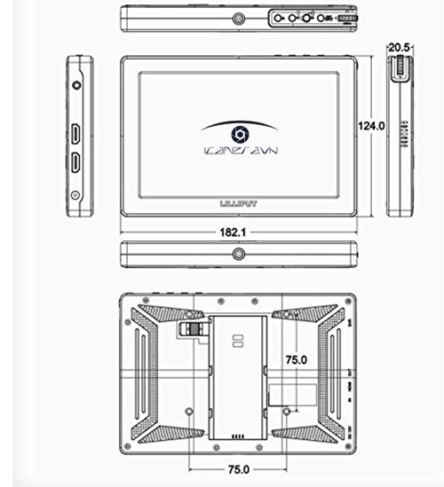Màn hình Lilliput 7 inch FHD Camera Top Monitor A7 cổng HDMI