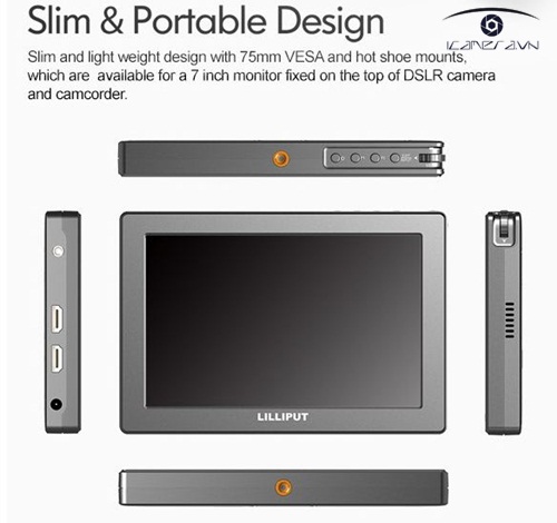 Màn hình Lilliput 7 inch FHD Camera Top Monitor A7 cổng HDMI