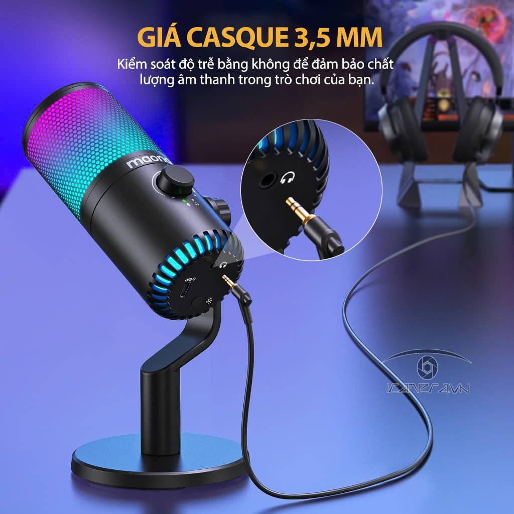 Mic thu âm MAONO DM30 RGB USB Gaming