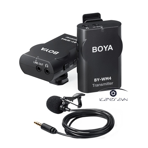 Mic thu âm gài áo không dây BOYA BY-WM4 Wireless Lavalier Microphone