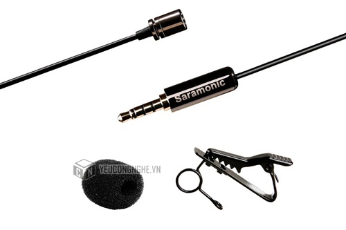 Mic thu âm gài áo Lavalier Microphone cho điện thoại, iPhone, iPad, Android SR-LMX1