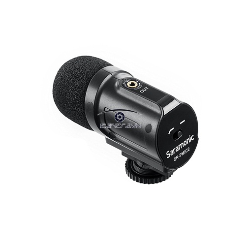 Mic thu âm Saramonic SR-PMIC2 Mini Stereo Condenser Microphone cho DSLR Camera, máy quay