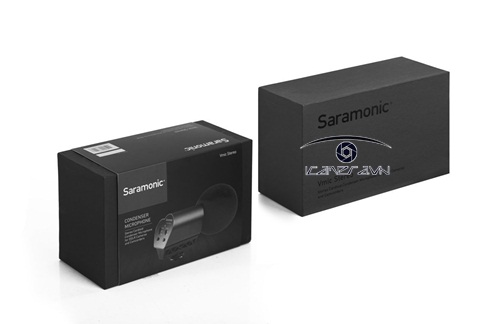 Mic thu âm Saramonic VMIC STEREO Condenser Video Microphone cho máy ảnh DSLR, máy quay