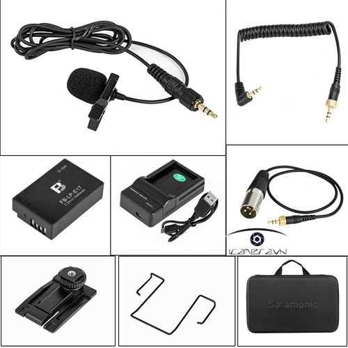 Mic thu âm Saramonic VmicLink5 5.8GHz Wireless Lavalier Microphone 3TX 1RX