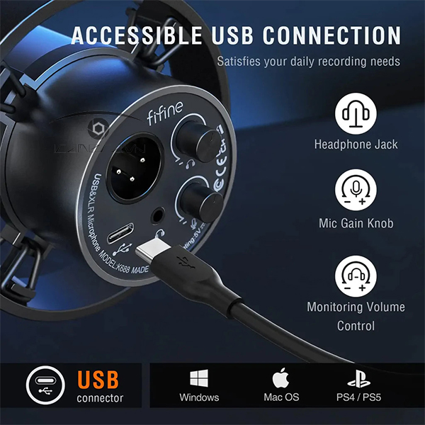 Micro thu âm Fifine K688