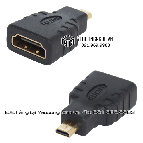 Đầu chuyển tín hiệu Micro HDMI Male ra HDMI Female Adaptor