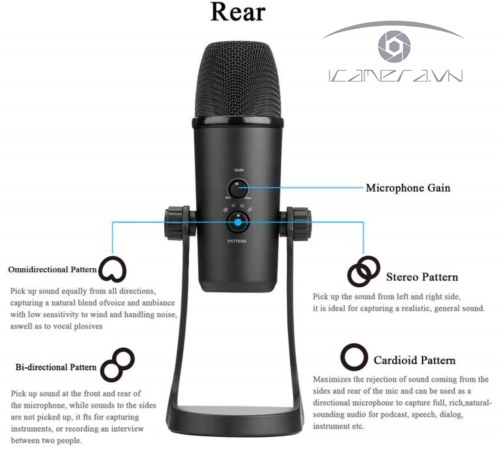Mic thu âm BY-PM700 cho máy tính, PC để thu âm clip ASRM độ nhạy tiếng cao