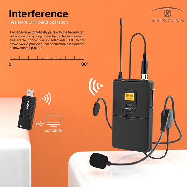 Micro thu âm không dây cho máy tính FIFINE K031B WIRELESS USB